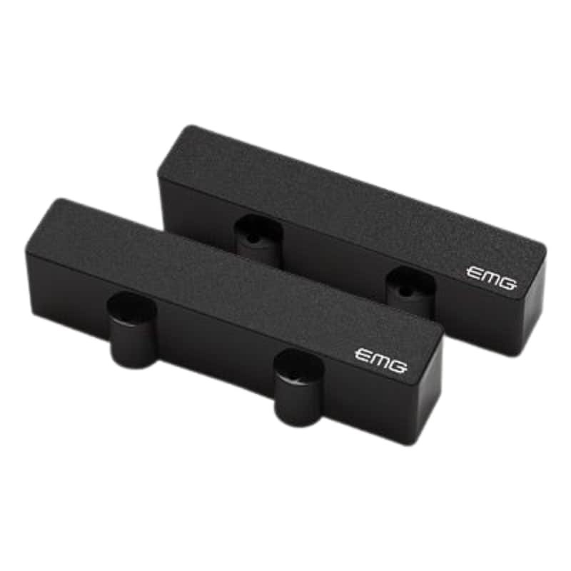 EMG Active Ceramic Jazz Bass Pickup Set, Black image 1
