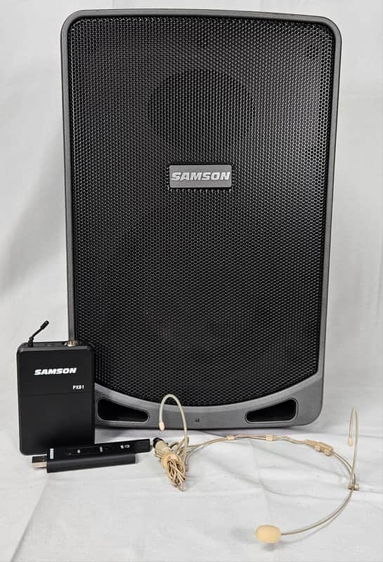 Samson Expedition XP106wDE Rechargeable Portable Bluetooth PA Speaker with Wireless Headset Mic 2010s - Black (Charger Not Included) image 1