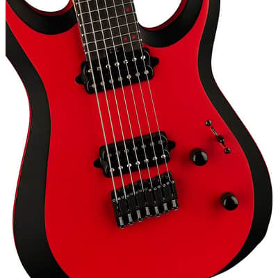 Jackson Pro Plus Series DK MDK7P HT 7-String Electric Guitar Regular Red with Black Bevels image 6