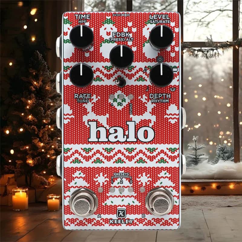 Keeley Halo Andy Timmons Dual Echo Delay Pedal IN AN UGLY XMAS SWEATER! image 1