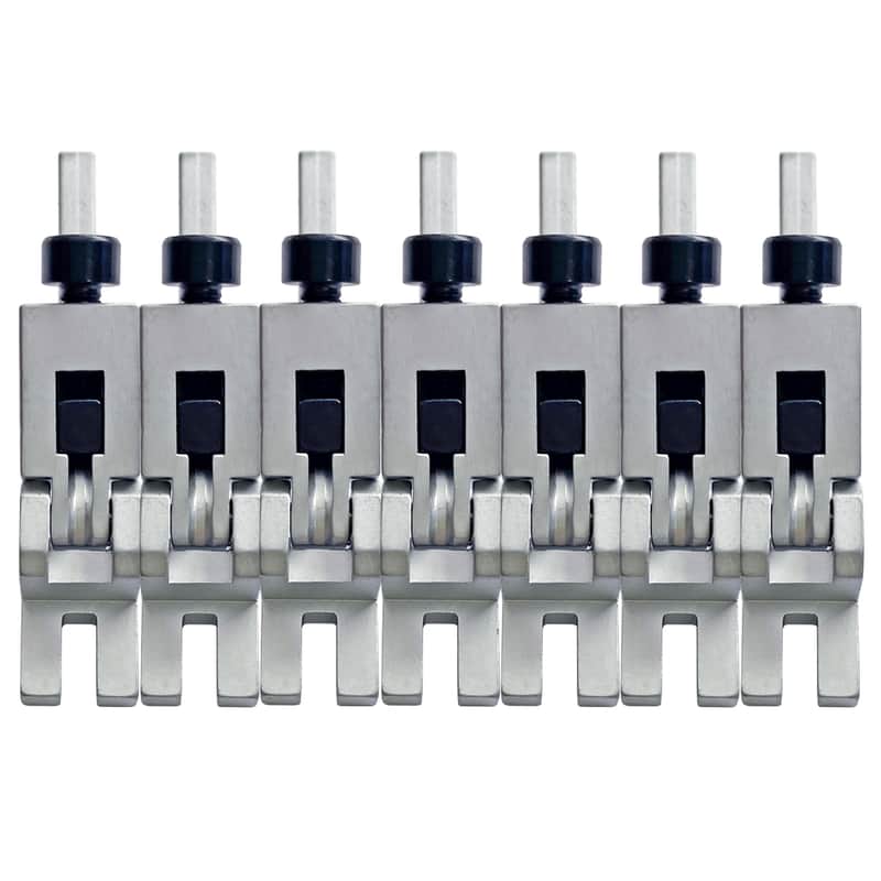 Authentic Floyd Rose 1000 Series Pro 7 String Saddle Set - Satin Chrome image 1