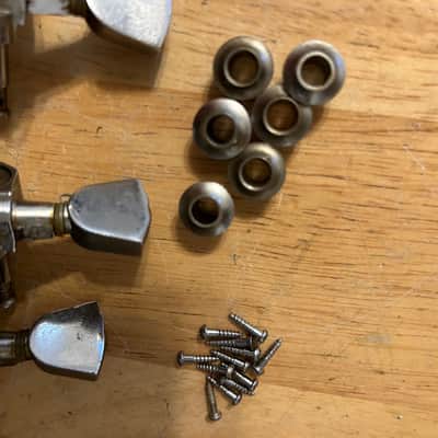 Gotoh tulip tuners set 1970s - chrome unmarked for Ibanez etc image 4
