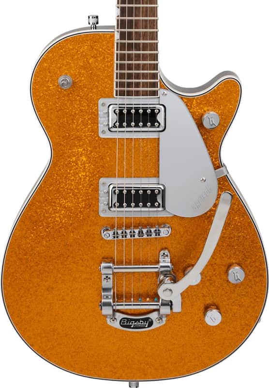 Gretsch Guitars G5230T Electromatic Sparkle Jet FT Single-Cut with Bigsby - Gold Sparkle image 1