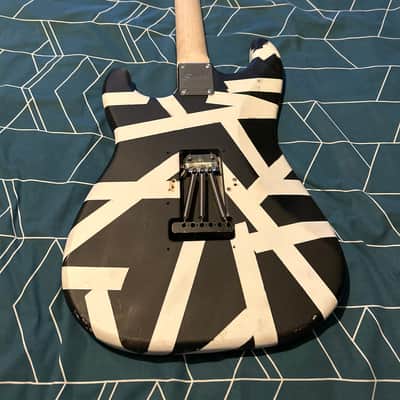 EVH 1978 reverse colour way black and white frankenstrat “Zebra” 1978 - Matte black image 4