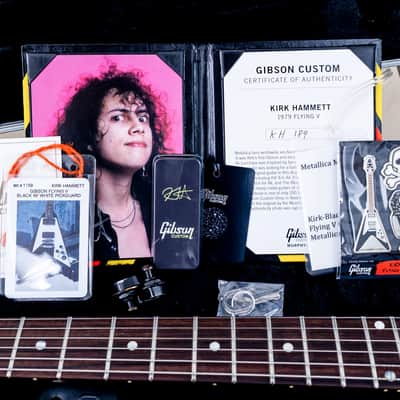 Gibson Custom Shop Kirk Hammett 1979 Flying V Murphy Lab Aged Ebony image 13