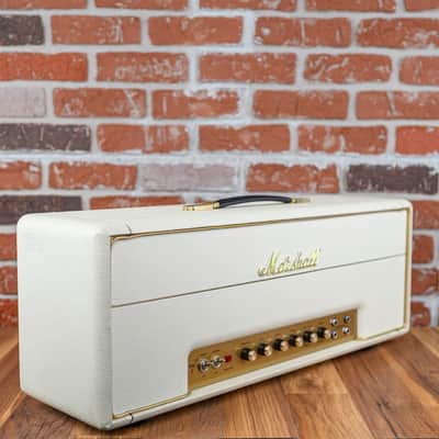 Marshall 1959SLP 35th Anniversary MK II Reissue 2-Channel 100-Watt Guitar Amp Head 1997 White w/ Matching 1960AX 4x12 Cabinet image 2