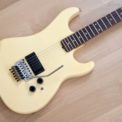 1984 Kramer USA Pacer Special Vintage Electric Guitar Creme w/ Floyd Rose, Case image 1