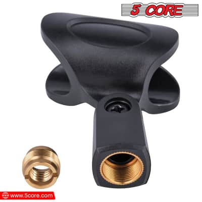 5 Core Microphone Clip Holder 2 Pieces with Screw Adapters 5/8 to 3/8 Inch image 7