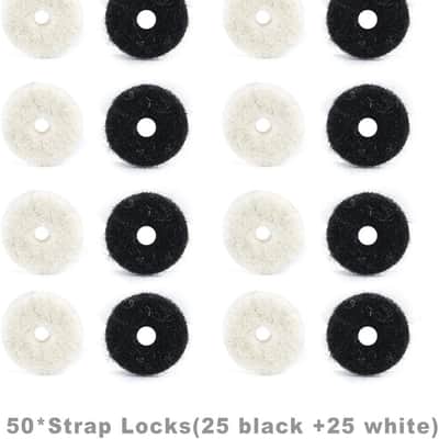 Guitar Strap Locks, Strap Felt Strap Button Washers, Felt Washer Button Felt Washer Guitar Tail Nail Washer Strap Lock Pad Felt Washers Guitar Parts Guitar Replacement Musical image 1