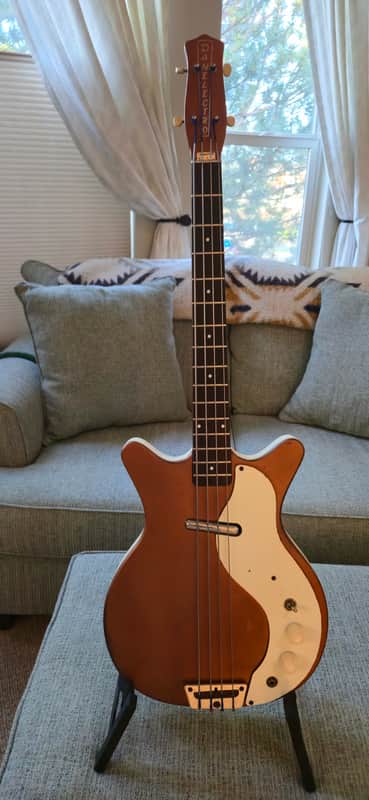 Naturally Relic'd 1959 Danelectro 3412 Short-horn Bass and Hardcase image 1