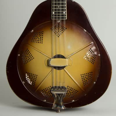 National  Triolian Resophonic Mandolin (1930), ser. #503W, gig bag case. image 3