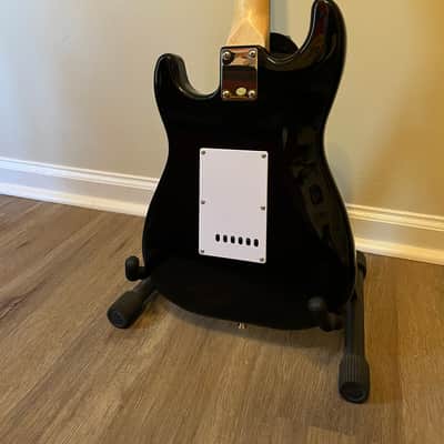Aria STG-MINI-BK 6-String Electric Guitar STG Series Pro II, Basswood Body, Bolt-On Maple Neck, Black Finish, Gig Bag Included image 5