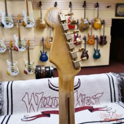 Fender Custom Shop Limited Edition 70th Anniversary 1954 Stratocaster Hardtail Relic Nocaster Blonde with Black Pickguard & Gold Hardware 6.50 LBS image 8