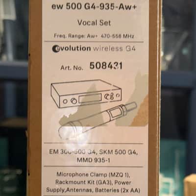 Sennheiser EW 500 G4-935 Handheld Wireless Microphone System with MMD 935 Capsule (AW+-Band: 470-558 MHz) 2010s - Black image 23
