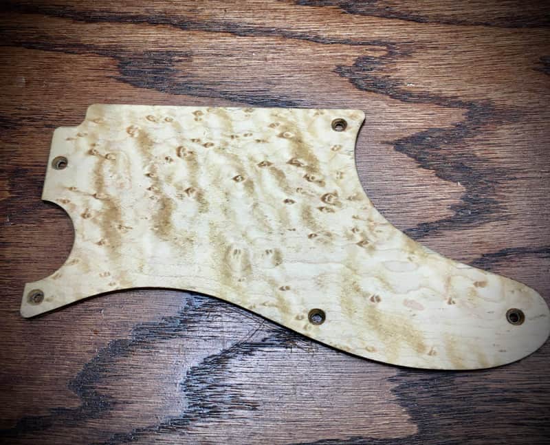 Van Dyke-Harms Telecaster Half-Pickguard, Wood, Birdseye Maple image 1