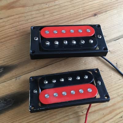 HMV Black Red Alnico Guitar Bridge Neck Humbucker Pickup Set HOT image 1