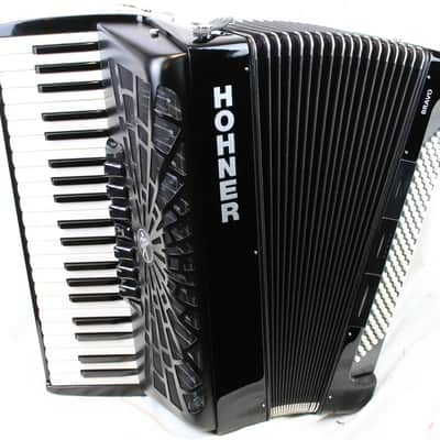 NEW Black Hohner Bravo III Piano Accordion LMM 41 120 image 1