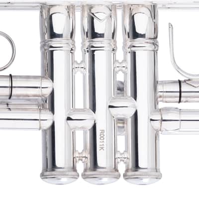 Levante Professional Bb Trumpet W Case Silver Plated W Monel Pistons LV-TR6301 2 Year Warranty image 7