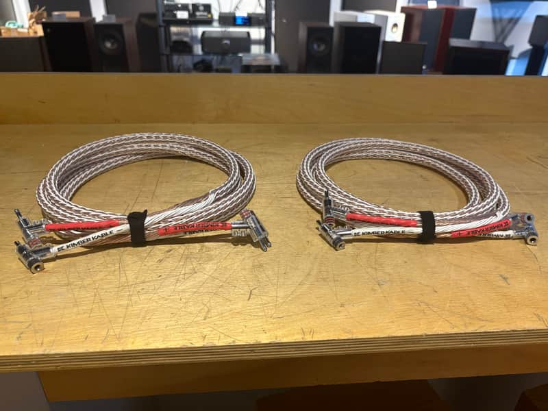 Kimber Kable 12TC Speaker Cables 3M Pair w/ WBT Banana Plugs On Both Sides image 1