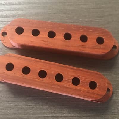 Guilford Padauk Single Coil Pickup Covers fits common USA Stratocaster image 1