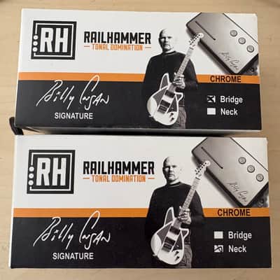 Railhammer Billy Corgan Signature Humcutter Pair 2020s - Chrome image 1