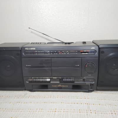 JVC PC-Y555 Dual Dubbing Tape Cassette Boombox 5 Band EQ Clean Tested Working image 1