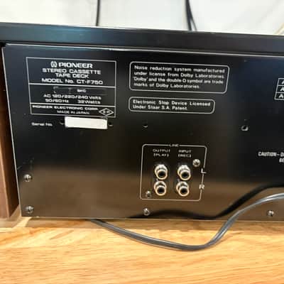 Pioneer CT-F750 Stereo Cassette Tape Deck 1979 - 1981 Pro Serviced image 14
