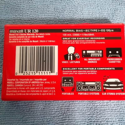 1-90's Maxell UR-120 Type I 120 Mins Normal Bias New Sealed Cassette Tapes Will Combine Shipping image 3