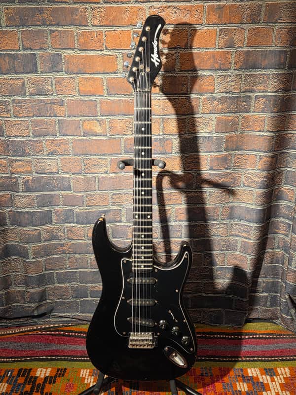 Hondo S-Style Electric Guitar Black image 1