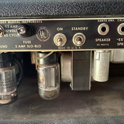 Fender Bassman "Drip Edge"  50-Watt Guitar Amp Head 1968 - 1969 - Silverface image 10