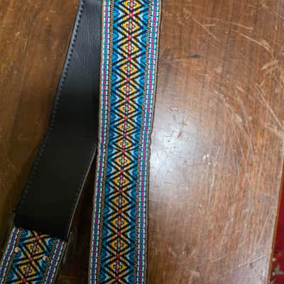Ace  Guitar Strap Blue Hippie Vintage  1960s image 7