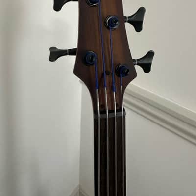 Ibanez SRH500F-NNF Bass Workshop Fretless Soundgear 2017 - Present - Natural Browned Burst Flat image 2