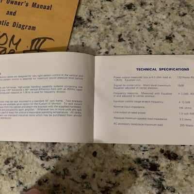 Kustom Monitor Amp Owners Manual & More 70’s image 7