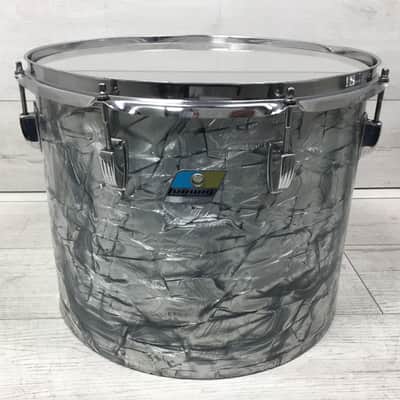 Ludwig No. 464 Classic 10x14" and 12x15" Concert Toms Pointed Blue/Olive Badge - Sky Blue Pearl image 6