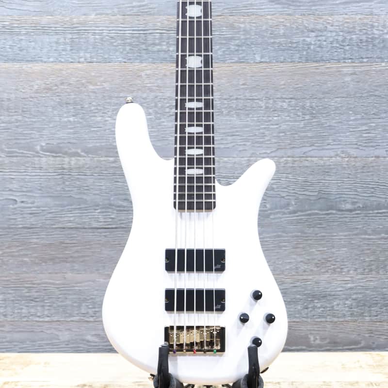 Spector NS Icon Bolt-On 5 White Aguilar Electronics Dual Soapbar Electric Bass image 1