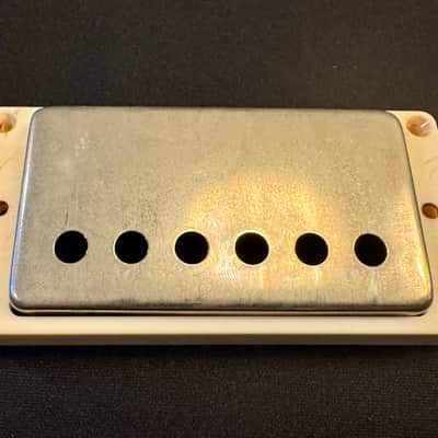 Gibson Custom Shop OEM 1959 M-69 Butyrate Humbucker Pickup Rings Aged Relic Light Cream or Bone White with Aged Screws image 5