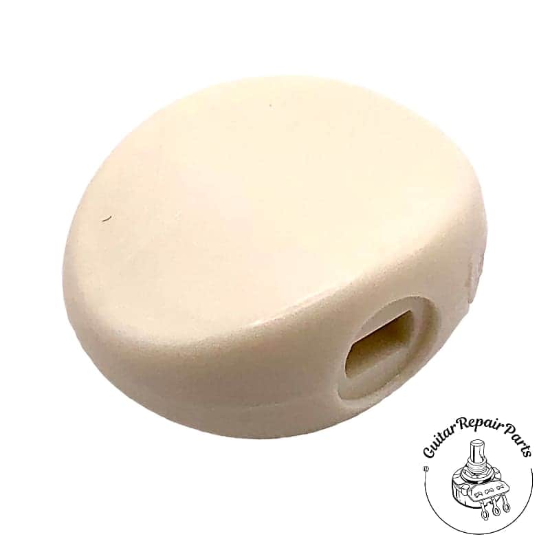 Plastic Melt-On Oval Button For Guitar Tuning Machines (1 pc) - Off-White image 1