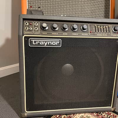Traynor TS-75 Solid State Electric Guitar Combo Amplifier Early 80's - Black-Grey image 8