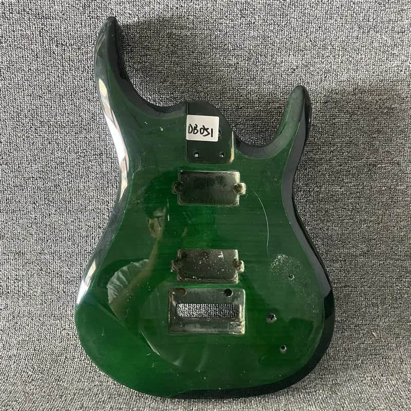 Green Flamed Tiger Maple Top Guitar Basswood Body image 1