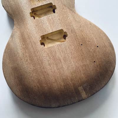 Veneer Mahogany DIY Project Guitar Single Cut Basswood Body image 18