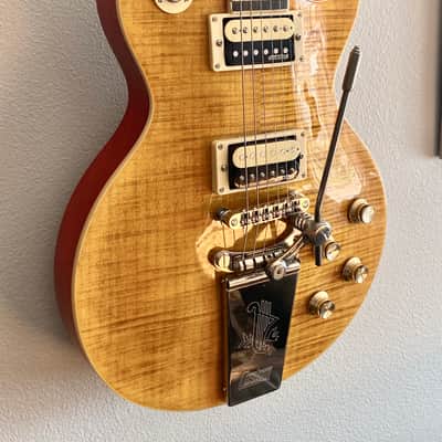 KILLER Duesenberg/Goldo Les Trem II Nickel w/ Derek Trucks Mock SelfStick Maestro Engraved Vibrola & Tonepros Roller bridge 4 SG, LP, ES & Firebird Guitars image 3