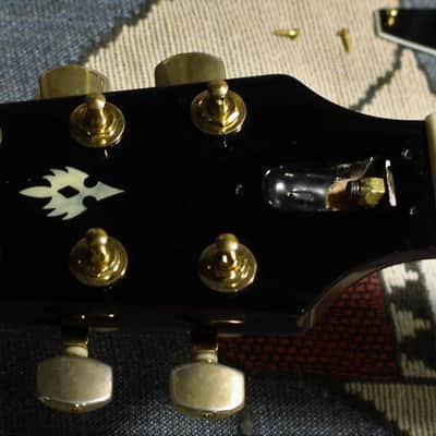 Matsumoku Japan-82'Aria Pro II PE-175 Herb Ellis OHSC Ebony FB,G-Style Truss,Fretside,Vintage Bigsby image 8