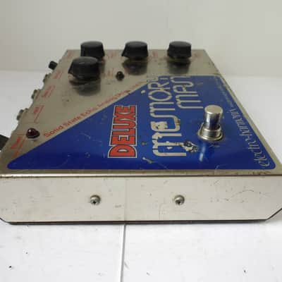 Vintage Electro Harmonix Deluxe Memory Man Echo Delay Effects Pedal BLUE FACE image 7