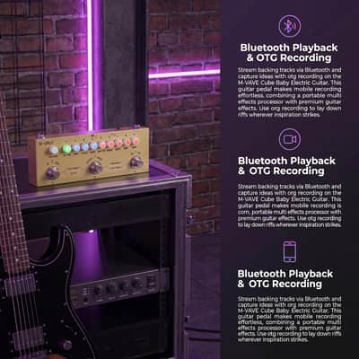 M-vave Cube Baby AC Acoustic Guitar Multi Effects Pedal, Portable Acoustic Guitar Effects Pedal with IR Loader Cabinet (Price includes the import duty for US buyer) image 7