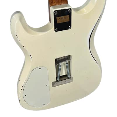 Fiam Guitars Mirari 2022 Antique White over Suntan Copper w/ Torn Trem Route, by past Ronin luthier, image 8