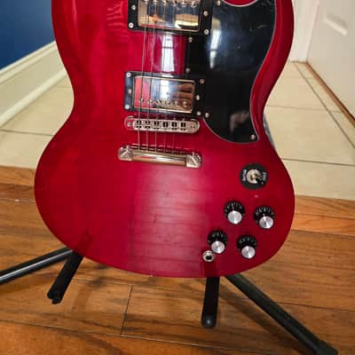 Burny RSG-55 '63 Black SG Electric Guitar | Reverb