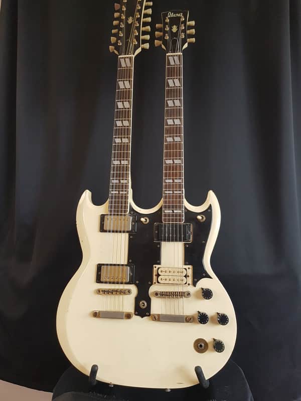 Ibanez SG 2402 double neck 6 & 12 String, vintage Law-Suit, right handed set to left handed! image 1