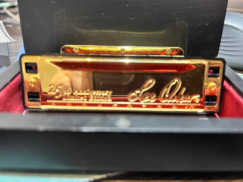 Lee Oskar 25th Anniversary Major Diatonic Gold Harmonica C GOLD image 1