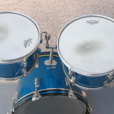 ROGERS VINTAGE HOLIDAY BLUE SPARKLE DRUM SET - DAYTON ERA image 15