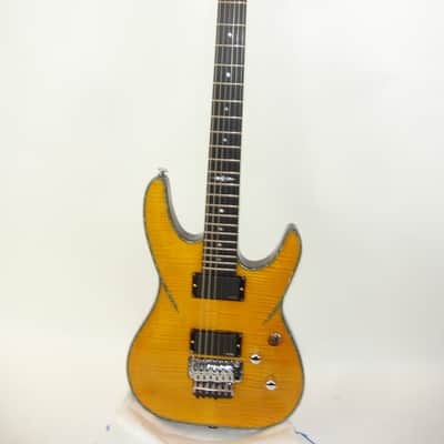 DBZ Barchetta FM Electric Guitar, Amber w/ Case image 2